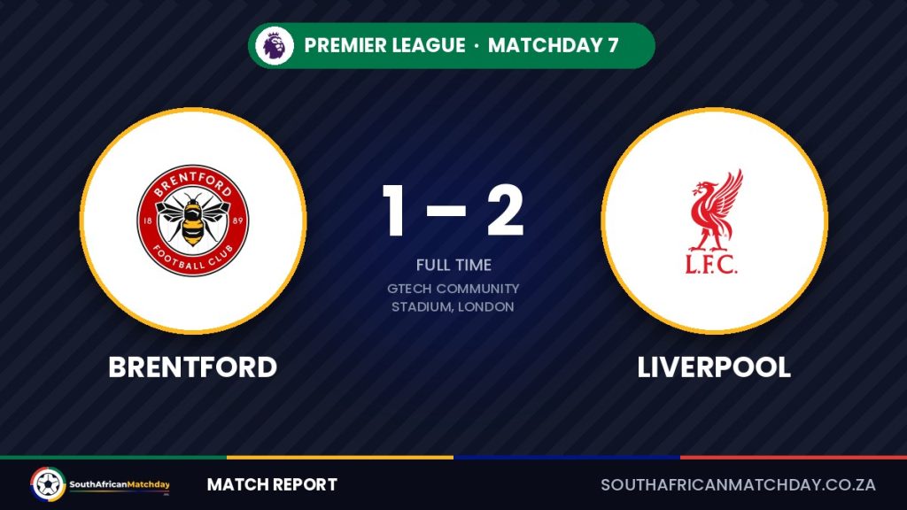 Brentford vs Liverpool match banner