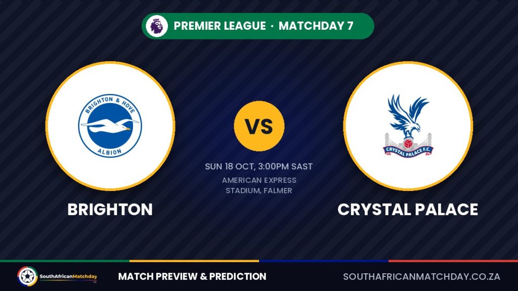 Brighton vs Crystal Palace match banner