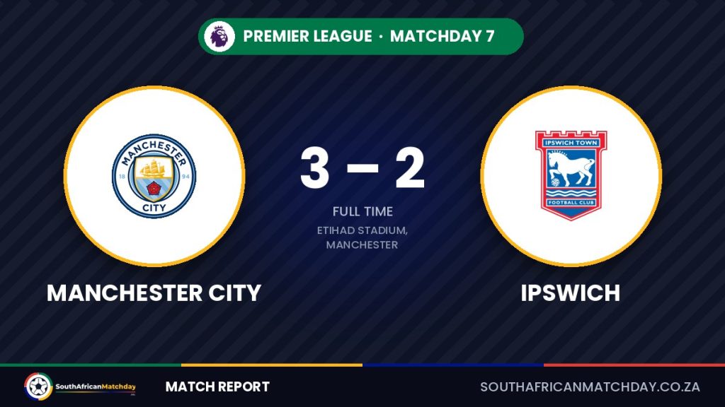 Manchester City vs Ipswich match banner